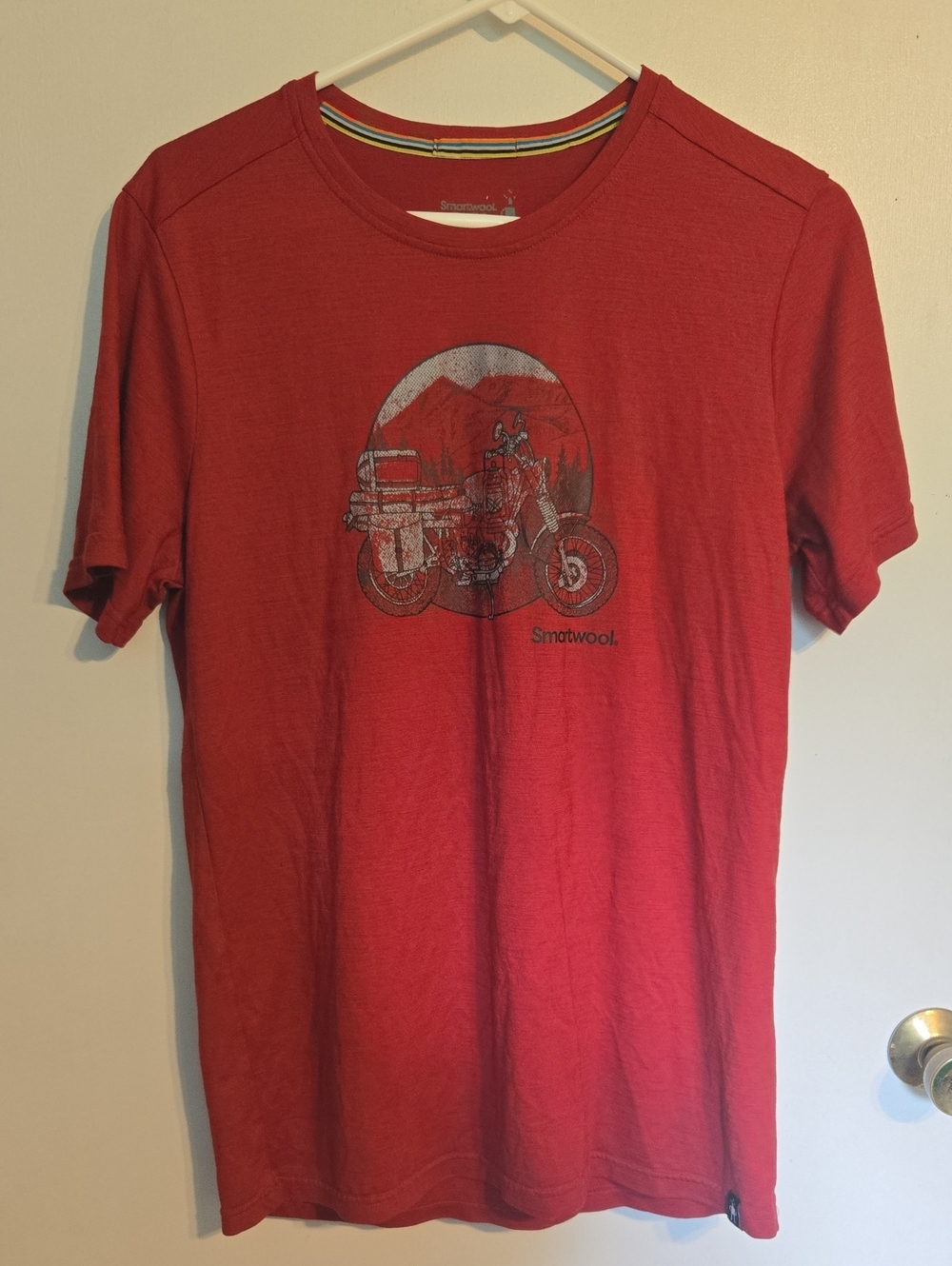Smartwool Men’s Red Motorcycle Graphic Short Sleeve Tee